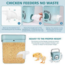 ‎Tgeyd Chicken Feeder, 10 LB Chicken Coop Accessories, Chicken Feeders No Waste for Chicks and Hens, Waterproof Automatic Chicken Feeder, Hanging Chicken Feeder with 3 Ports (Patent Product)