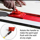 Paint Edge Trimmer Plastic Trim Paint Edger Adjustable Wall Corner Pad Painter with Rotatable Handle and 2 Sponge Brushes Ceiling Hand Painting Brush for Wall Ceiling Door