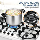 5 Burner Gas Cooktop 90cm Hob Stainless Steel Kitchen Gas Stove NG LPG