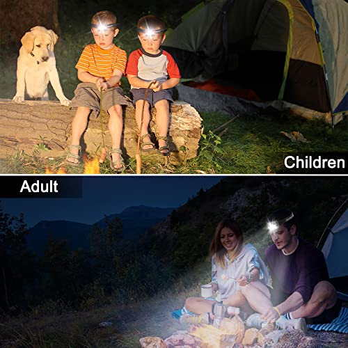 Necomi LED Rechargeable Headlamp,650 Lumens 1200mAh Battery 5 Modes Multi-Function Headlight Flashlight, Waterproof Head Torch with Red Light for Camping Running Cycling Fishing