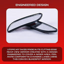 Blind Spot Mirrors. long design Car Mirror for blind side by Utopicar for traffic safety. Door mirrors for great rear view! [stick-on] (2 pack)