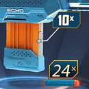 Nerf Elite 2.0 - Echo Cs-10 Blaster - Us Version - 24 Official Nerf Darts - 10-Dart Clip - Removable Stock And Barrel Extension - 5 Tactical Rails - Toys For Kids - E9533 - Ages 8+