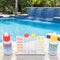 Pool PH Test Kit, Pool Chlorine Test Tool PH Chlorine Testing Kit Water Quality Test Box Accessories for Basic Residential Swimming Pool Spa Water Chemical Refill Test