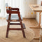 Ezebaby Wooden High Chair for Toddlers to Teens, Adjustable Kids Study Chair with Steps, Kids Dining Chair with Removable Cushion (Nut-Brown)