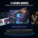 Small Sound Bars for TV, AUEEDS 50W 16-Inch Ultra Slim Mini Surround Soundbar TV Speakers System with Wireless Bluetooth 5.0 Optical AUX USB Connection, 3 Equalizer Modes, for 4K & HD TVs