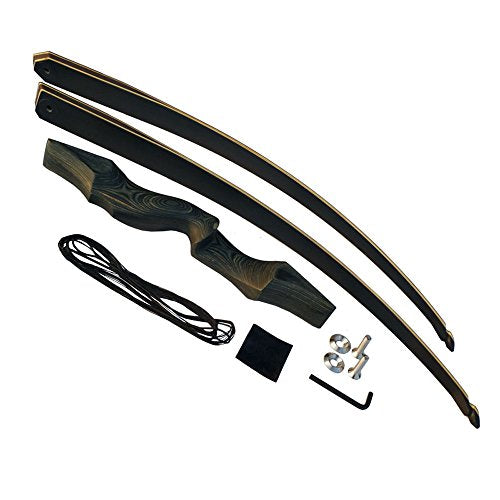 ZSHJGJR 60 Inch Take Down Longbow and Arrow Set American Hunting Longbow Wooden Bow 25-60lbs Right/Left Handed with Carbon Arrows Accessory for Archery Target Hunting Shooting Practice (35lbs, Right Handed---Bow Set)