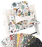 Ukje Cushion Compatible with Stokke Tripp Trapp High Chair (Old and New Model) 2 Pieces, Coated Plastified Cushion, Stokke Tripp Trapp Cushion Easy to Clean, White Monkey