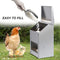 ZHEQOGZH Stainless Steel Hanging Chicken Feeder with Lid No Waste Weatherproof Metal Automatic Poultry Feeder Wall Mount Outdoor Chicken Coop Food Dispenser Feeder for Chickens Ducks (10Lbs)