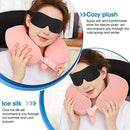 Travel Pillow - 100% Memory Foam Pillow Neck Support Travel Pillow for Neck,360 Degree Comfortable Neck Head Support Pillow for Airplane Cars Office,Flight Travel Cushion - Pink