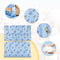 LLHQAMT for Stokke High Chair Cushion, Soft and Comfortable for Tripp Trapp High Chair Cushion, for Tripp Trapp Cushion Set Makes It Safer and More Comfortable for Baby to Sit On (Blue Space Pattern)