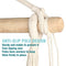 Chihee Hammock Chair Super Large Hanging Soft-Spun Cotton Rope Weaving Chair, Hardwood Spreader Bar Wide Seat Lace Swing Chair Indoor Outdoor Garden Yard Theme Decoration