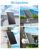 7W Solar Panel Charger Compatible with Ring Stick Up Cam & Spotlight Cam Battery, 5V Continuous Solar Power for Ring Camera, 3.5mm Plug to Device, 13ft Cable IP65 Waterproof, Adjustable Mount, 4 Pack