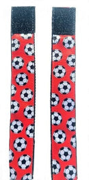 Soccer sleeve scrunchies (pair) RED, From the ORIGINAL USA inventor, Soccer sleeve holders, Soccer sleeve straps, Red, One size fits all