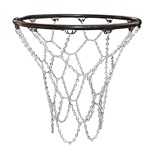 Heavy Duty Basketball Metal Chain Net Official Size Rims Hoop 12 Loop Sports Gym