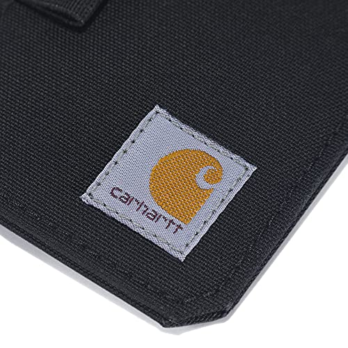 Carhartt Standard, Water-Repellent Canvas ID Holder with Reflective Lanyard, Nylon Duck (Black), One Size