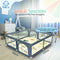 Baby Playpen with Mat 180×150cm, Baby Play Pen Extra-Large Playpens Play Mat with 50 Balls Pit, 4X Handlers, Baby Playmat, Basket Net for Toddler Babies with Breathable Mesh, Christmas Gifts