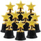 Swpeet 10Pcs Plastic Star Trophy Awards Assortment Kit, Gold Award Trophies for Sports, Competition, Talent Show and Parties Competitions for Kids and Adults