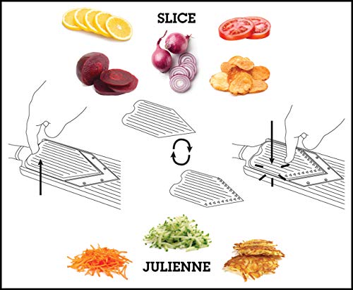Microplane Adjustable V-Blade Mandoline Food Slicer with Julienne