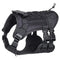 Tactical Dog Vest Harness with Pouches for Medium Large Dogs No Pull, Military Dog Harness with Rubber Handle, Service Dog Vest with Molle & Loop Panels, Adjustable Pet Harness for Hunting Walking