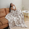 Bearberry Fuzzy Checkerboard Grid Throw Blanket Knitted Soft Cozy Warm Microfiber Blanket Decor for Couch Sofa Bed Travel Home (Cream, 50''x60'')
