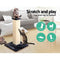 i.Pet Cat Tree Cats Tower Ultimate Scratching Post, 92cm Height Pet Scratcher Posts Indoor Kittens Wooden Play House Towers and Trees Corner Toys, with Grey Plush Cover