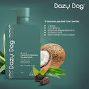 Dazy Dog 5-in-1 Dog Shampoo 450ml - Dog Shampoo and Conditioner with Aloe, Coconut & Jojoba - The Ultimate Solution for Pet Wash - Allergies and Itching