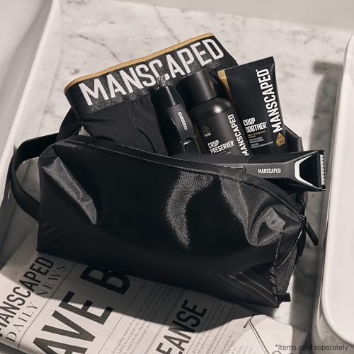 MANSCAPED™ The Shed 2.0 Toiletry Bag, Premium Quality Men's Travel Bag, Stylish Organization and Hassle-Free On-The-Go Dopp Kit, Water-Resistant to Protect Your Grooming Tools & Accessories