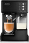 Sunbeam EM5000K Café Barista Coffee Machine | One-Touch Espresso, Latte & Cappuccino Coffee Maker | 2L Water Tank | Automatic Milk Frother & Removable Milk Reservoir | 15 Bar Pump | Black