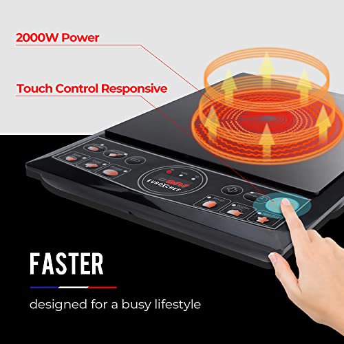 EuroChef 2000W Electric Induction Portable Cooktop