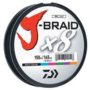 Daiwa J-Braid 150M 8-Strand Woven Round Braid Line, Multicolor, 20 lb