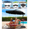 Instahut Umbrella Outdoor Umbrellas Cantilever Patio Sun Beach UV with Durable Base Black 3M