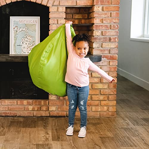 Big Joe Classic Bean Bag Chair, Spicy Lime Smartmax, 2ft Round