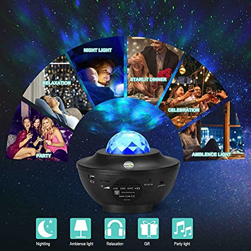 LED Galaxy Starry Night Light Projector Ocean Star Sky Party Kids Baby Room Lamp