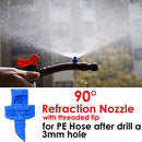 50PC 90 Degree Micro Spray Jets Watering Spray Misting Nozzle Sprinkler Irrigation