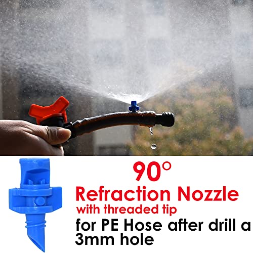 50PC 90 Degree Micro Spray Jets Watering Spray Misting Nozzle Sprinkler Irrigation