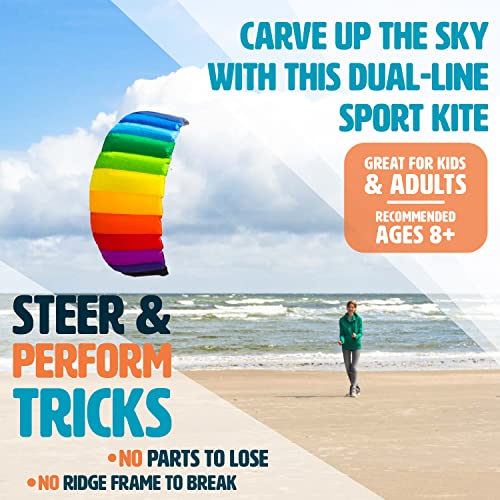 HQ Kites Symphony Beach III 2.2 Stunt Kite 87" Dual - Line Sport Kite