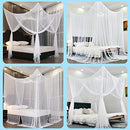 AUTOWT Mosquito Net for Double to King Size Bed Canopy - Mesh Square Mosquito Netting with 4 Openings & 4 Hanging Loops - Bed Curtains from Ceiling for Girls Room