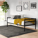 Zinus Marie Metal Single Daybed | Strong Steel Frame Indoor Split-Rail Day time Beds Frame Furniture, Black