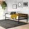 Zinus Marie Metal Single Daybed | Strong Steel Frame Indoor Split-Rail Day time Beds Frame Furniture, Black