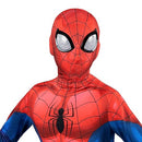 MARVEL Spider-Man Official Youth Deluxe Zentai Suit - Spandex Jumpsuit with Printed Design and Detachable Spandex Mask and Plastic Eyes