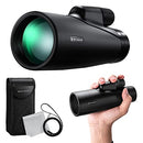 K&F Concept 12 x 50 Monocular Telescope HD Mobile Phone Telescope BAK4 Prism Monocular for Bird Watching, Hunting, Hiking, Starwatching and Sports Events
