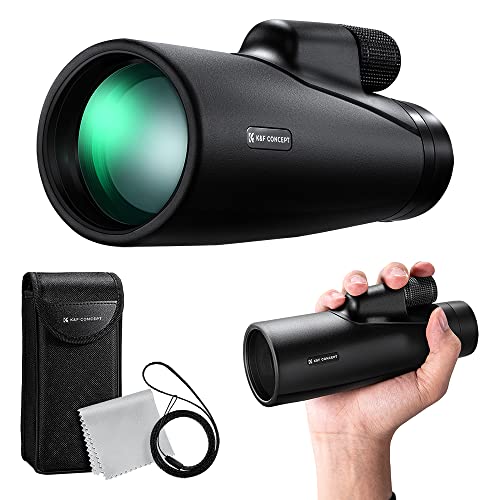 K&F Concept 12 x 50 Monocular Telescope HD Mobile Phone Telescope BAK4 Prism Monocular for Bird Watching, Hunting, Hiking, Starwatching and Sports Events