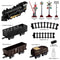 TOYANDONA Electric Train Set for Kids, Battery-Powered Train Toy Set with Smokes, Lights & Sound Include 4 Cars and 18 Tracks, Classic Toy Train Set Gifts for 3 4 5 6 Years Old Boys Girls