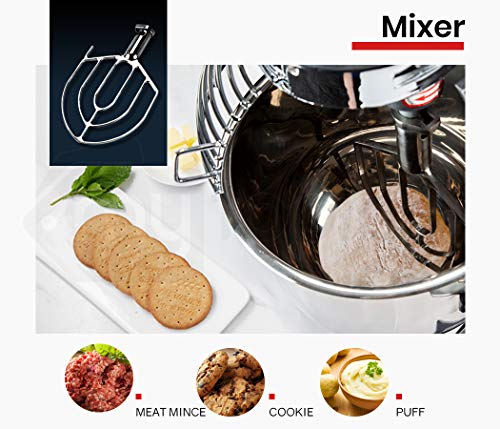 EuroChef 20L Planetary Food Mixer Commercial Stand Vertical Food Dough Mixer Machine, Floor Model