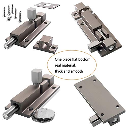 Zhi Jin 1Pc Thick Slide Barrel Door Bolt Latch Heavy Duty Gate Lock Security Guard Hardware