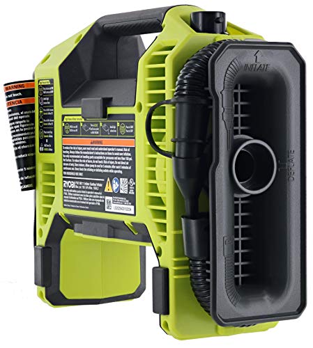 Ryobi Portable air Compressor for Car Tires, 12V DC Air Compressor tire inflator Pump, 150 PSI with Emergency LED Flashlight for Car, Motorcycles, Bicycles,Inflatables