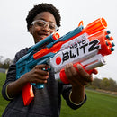 NERF Elite 2.0 Motoblitz Blaster with Scope, Motorized 10-Dart Blasting, Airblitz 6 Darts, 22 Darts, Outdoor Toys for 8 Year Old Boys & Girls, Multicolor (F5872)