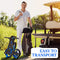 3 Wheel Golf Push Cart - Lightweight Folding Golf Walking Push Cart Roller Golf Bag Holder w/Upper/Lower Bracket w/Elastic Strap, Scorecard Storage Compartment - SereneLife SLGCFLW