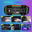 Nilight 4Pcs Car Underglow Neon Accent Strip Lights 252 LEDs RGB 8 Color Sound Active Function Music Mode with Wireless Remote Control Underbody Light Strips for Car Van SUV Truck