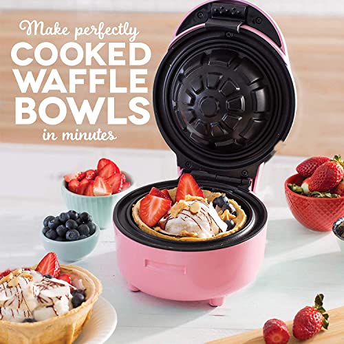 TODO Waffle Bowl Maker Ice Cream Dessert Treat Maker Breakfast Bowl - Pink